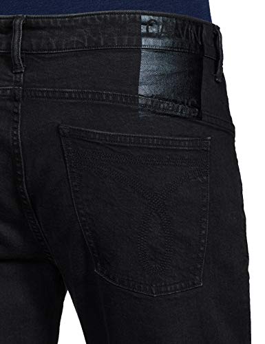 Calvin Klein Super Vaqueros Skinny, Denim Black, 32W / 32L para Hombre