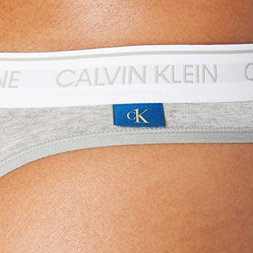 Calvin Klein Thong Tanga, Grey Heather, S para Mujer