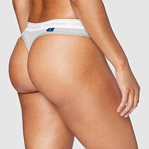 Calvin Klein Thong Tanga, Grey Heather, S para Mujer