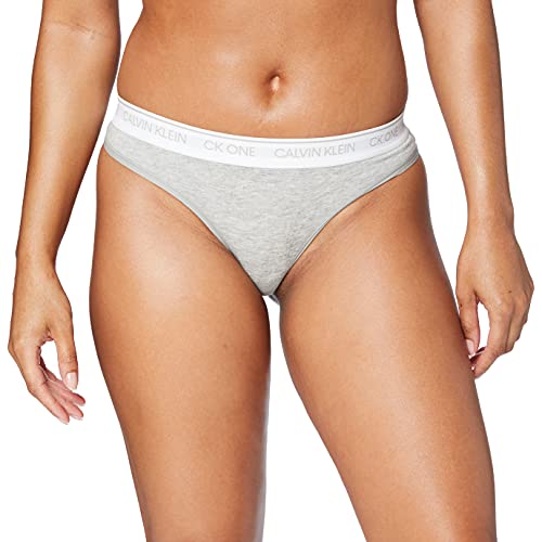 Calvin Klein Thong Tanga, Grey Heather, S para Mujer