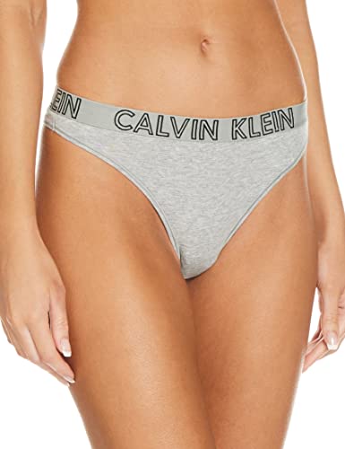 Calvin Klein Thong Tanga, Gris (Grey Heather 020), talla del fabricante: S para Mujer