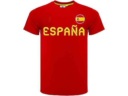 Camiseta oficial de fútbol 2020 de España - Modelo Neutro - Material 100% poliéster - Unisex - Talla para niño / adulto - Producto bajo licencia oficial (12 años)