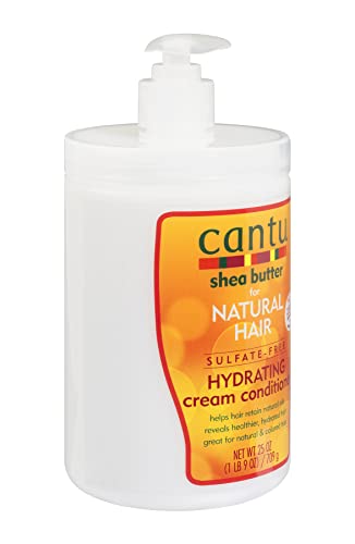 Cantu acondicionador de crema hidratante sin sulfato, tamaño de salón, 709 g.