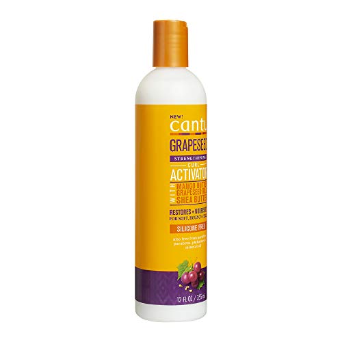 Cantu Crema activadora de rizos de semilla de uva, 12 onzas