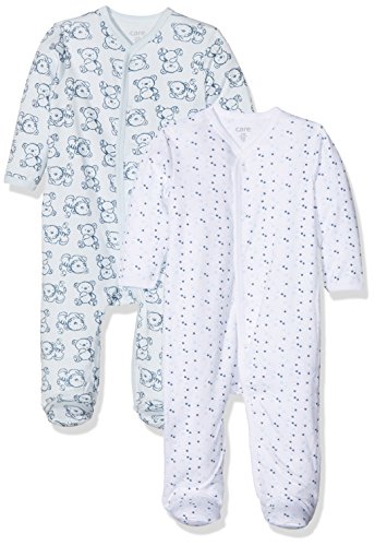 Care 4136 Pijama Mono, Blau (Light Blue 700), 62, Pack de 2