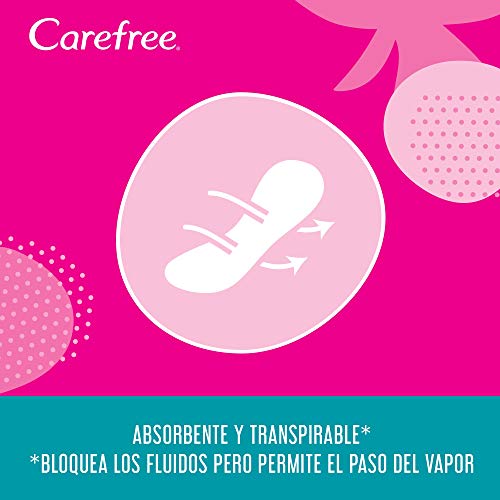 Carefree Algodón Normales - Protegeslips sin perfume, flexible y ultrafino, 56 unidades