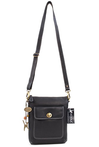 CATWALK COLLECTION - Laura - Bolso bandolera - Cuero - Negro