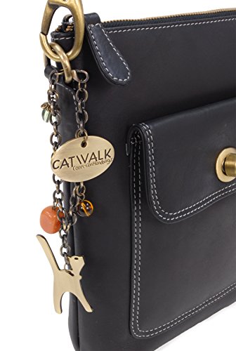 CATWALK COLLECTION - Laura - Bolso bandolera - Cuero - Negro