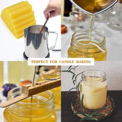 Cera de Abejas, 24 Bloques de Cera de Abejas, Cera de Abejas Con para Uso Doméstico, Perfecto para Cosméticos, Velas, Cremas, Bricolaje y Cuidado Del Cuero o La Madera, Grado cosmético