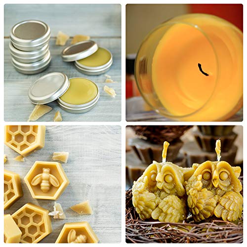 Cera de Abejas, 24 Bloques de Cera de Abejas, Cera de Abejas Con para Uso Doméstico, Perfecto para Cosméticos, Velas, Cremas, Bricolaje y Cuidado Del Cuero o La Madera, Grado cosmético