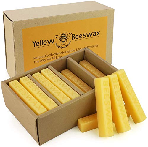 Cera de Abejas, 24 Bloques de Cera de Abejas, Cera de Abejas Con para Uso Doméstico, Perfecto para Cosméticos, Velas, Cremas, Bricolaje y Cuidado Del Cuero o La Madera, Grado cosmético