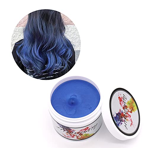 Cera para el cabello Crema Para Colorante Pelo Temporal unisex Cera para el cabello lavable para Fiesta Cosplay Carnaval, Navidad Víspera de Todos los Santos-Azul