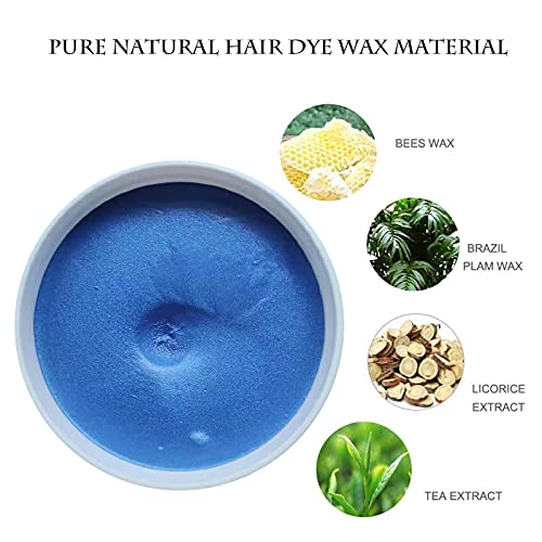 Cera para el cabello Crema Para Colorante Pelo Temporal unisex Cera para el cabello lavable para Fiesta Cosplay Carnaval, Navidad Víspera de Todos los Santos-Azul