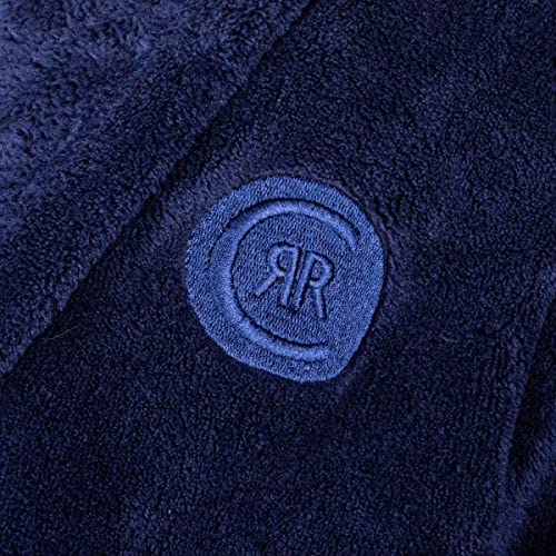 Cerruti 1881 Albornoz con capucha de forro polar Caiden, azul marino, XL