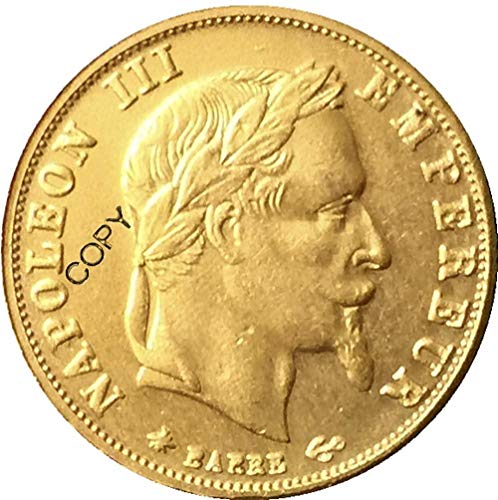 Chaenyu 1868 Francia 5 francos - Monedas de Napoleón III Copiar colección de Monedas conmemorativas