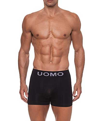 Channo Pack de 12 - Calzoncillos de Hombre, Boxer Lycra, sin Costuras Liso y con Color Uniforme (M)