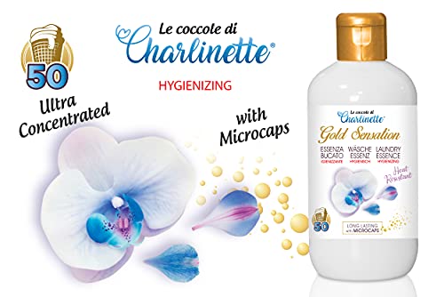 Charlinette Perfume higienizante para el Lavado in lavadora ultra Concentrado Aceite Esencial de Orquídea Silvestre con Microcápsulas de larga duración Perfumador para la Ropa Professional 50 lavados