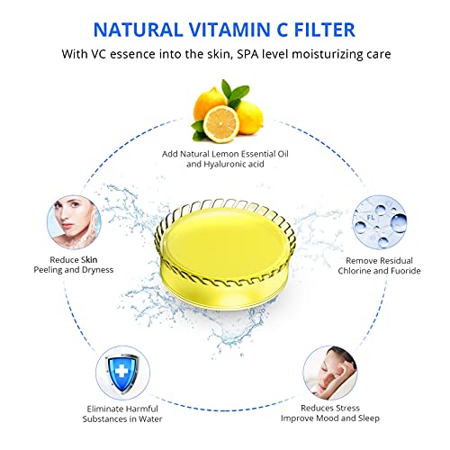 CHIZOYA Recambio de Filtro Vitamina C de Ducha, Filtros de Ducha 5 Packs, Reduce el Cloro, Elimina Metales Pesados, y Para Eliminar el 99% las Impurezas Deje que su Cabello y la Piel Más Sana