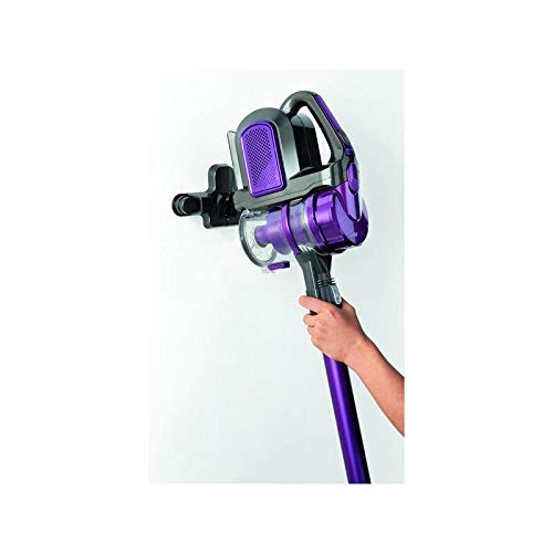 Clatronic BS 1307 Aspiradora Escoba Cable, bateria 21,6V, tecnología ciclónica sin Bolsa, Filtro HEPA, Convertible Uso Vertical y de Mano, Color Lila, Acero Inoxidable, Anthrazit-Violett