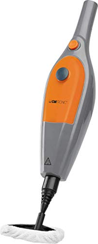 Clatronic DR 3539 263621 Mopa, 25g Vapor/min,Cable 5 Metros, 1500 W, 300 milliliters, 18/8 Stainless Steel, Gris/Naranja