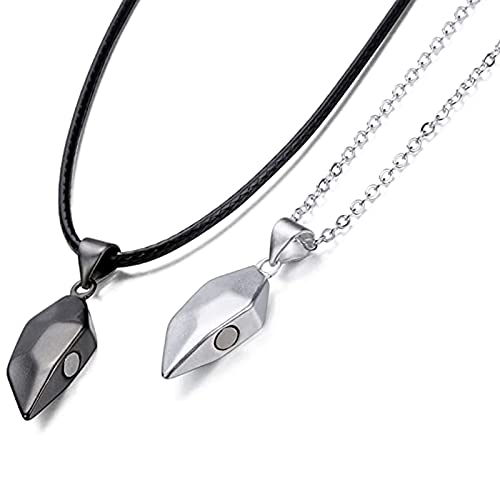 Collares a Juego Para Parejas Magnética Collar De La Amistad Para 2 Collar Con Colgante De Rompecabezas En Forma De Corazón Yin Yang Ajustable Con Imán Para Hombre Mujer Amantes Parejas Amigos