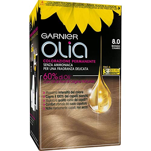 Coloración permanente y decoloración Garnier Olia 8.0 Biondo Chiaro