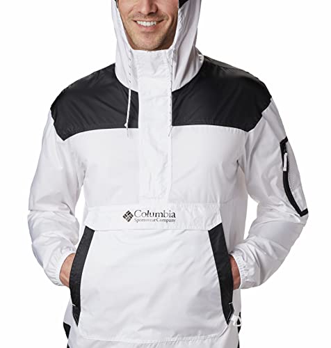 Columbia KM2005 Coupe-vent Homme Blanc/Noir FR : XL (Taille Fabricant : XL)