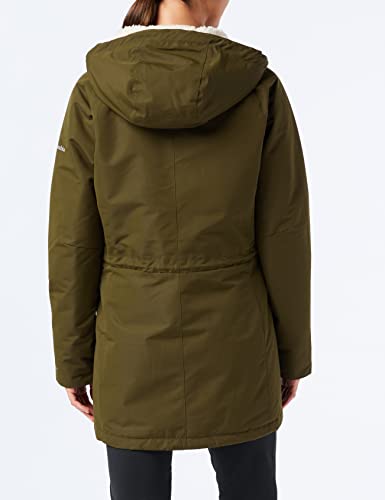 Columbia South Canyon Sherpa, Chaqueta impermeable forrada de Sherpa, Mujer, Verde (Olive Green) Talla M