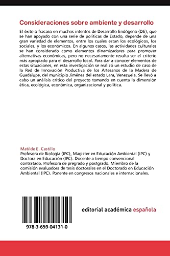 Consideraciones Sobre Ambiente y Desarrollo: Caso de Estudio: La Artesanía en Madera de Guadalupe-Municipio Jiménez del Estado Lara-Venezuela