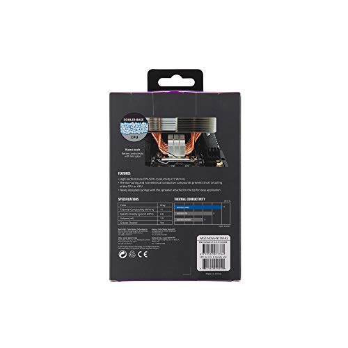 Cooler Master Nuevo MasterGel Maker, Pasta Térmica para Disipador de Calor de Alto Rendimiento, Pasta Térmica de 11W/mK para Refrigeración de CPU y GPU, Grasa a Nanoescala, Aplicador de Boquilla Plana