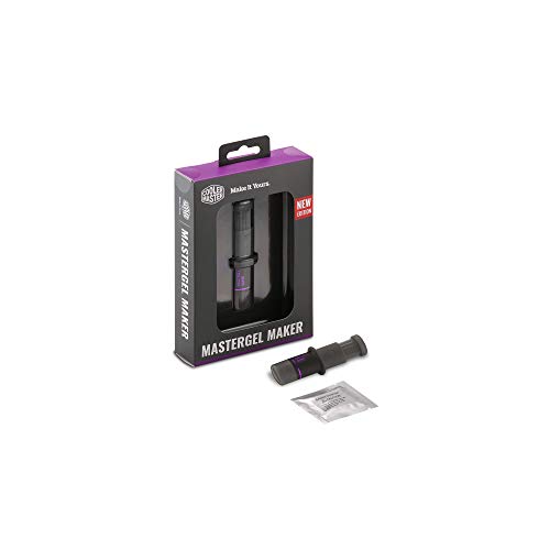 Cooler Master Nuevo MasterGel Maker, Pasta Térmica para Disipador de Calor de Alto Rendimiento, Pasta Térmica de 11W/mK para Refrigeración de CPU y GPU, Grasa a Nanoescala, Aplicador de Boquilla Plana