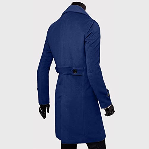 COOTHING Mens Trench Coats Fashion Casual Double Breasted Top Pea Coat Long Cardigans Winter Coats Overcoats