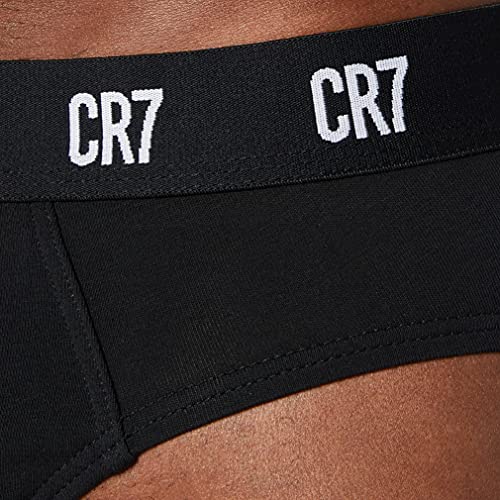 CR7 Cristiano Ronaldo - Basic - Slip Deportivo Hombre - Alto Contenido en algodón - Negro - Tamaño L (CR7-JBS-8100-66-900-L)