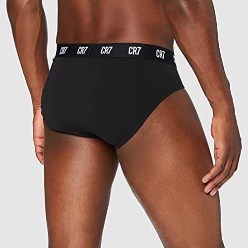 CR7 Cristiano Ronaldo - Basic - Slip Deportivo Hombre - Alto Contenido en algodón - Negro - Tamaño L (CR7-JBS-8100-66-900-L)