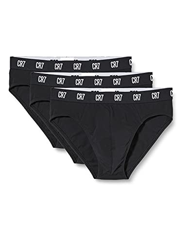 CR7 Cristiano Ronaldo - Basic - Slip Deportivo Hombre - Alto Contenido en algodón - Negro - Tamaño L (CR7-JBS-8100-66-900-L)