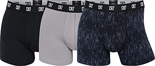 CR7 CRISTIANO RONALDO CR7 3-Pack Men's Cotton Fashion Trunk Baadores Ajustados para Hombre, Multicolor, M