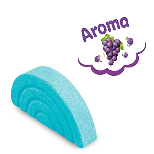 CRAZE INKEE Bombas Baño para Niños con forma de arcoíris Bubbliz con aroma a uva en 5 colores diferentes, juguetes baño 26830