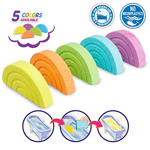 CRAZE INKEE Bombas Baño para Niños con forma de arcoíris Bubbliz con aroma a uva en 5 colores diferentes, juguetes baño 26830