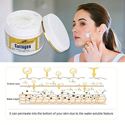 Crema de belleza de colágeno Cuidado de la piel Hidratantes hecha con colágeno 100% puro similar al humano, 80 g Crema Cara hidratante facial antienvejecimiento Crema reafirmante para la piel Arrugas