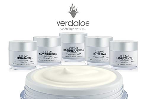 Crema Facial Regeneradora con Aloe Vera - 200 ml - Cicatrizante y Nutritiva para todo tipo de Pieles - Fabricado en España en plantaciones Ecológicas - Cosmética Natural - Verdaloe