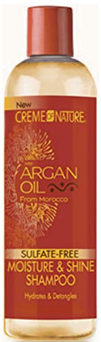 Creme of Nature Champú Hidratante y Brillo sin Sulfato de Aceite de Argán 354 ml, Acondicionador sin enjuague de 250 ml de Aceite de Argán y Brillo Acondicionador Intensivo de Aceite de Argán 354 ml