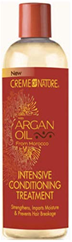 Creme of Nature Champú Hidratante y Brillo sin Sulfato de Aceite de Argán 354 ml, Acondicionador sin enjuague de 250 ml de Aceite de Argán y Brillo Acondicionador Intensivo de Aceite de Argán 354 ml