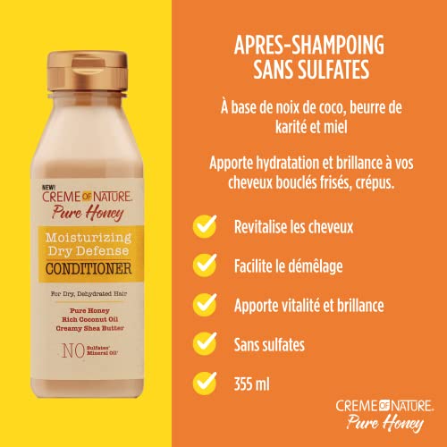 Creme Of Nature Pure Honey - Acondicionador de pelo, 355 ml