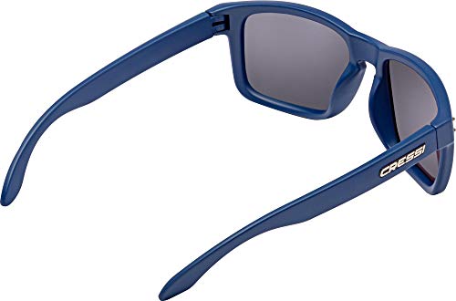 Cressi Blaze Sunglasses Gafas de Sol HTC polarizadas y repelentes al Agua, Adultos Unisex, Azul Navy/Espejadas Lentes Naranja, Talla única