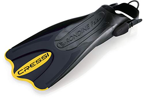 Cressi Palau Saf Aletas, Unisex, Negro/Amarillo + Premium Anti Fog Antivaho Spray para Máscara De Buceo/Gafas De Natación, 60 Ml