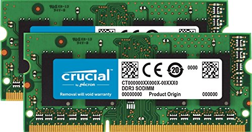 Crucial CT2K8G3S1339M - Kit de Memoria para Mac de 16 GB (8 GB x 2, DDR3/DDR3L, 1333 MT/s, PC3-10600, SODIMM, 240-Pines)