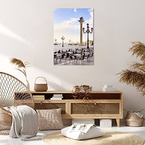 Cuadro sobre lienzo - Impresión de Imagen - Arquitectura Ciudad Venecia - 70x100cm - Imagen Impresión - Cuadros Decoracion - Impresión en lienzo - Cuadros Modernos - Impresión Pinturas - PA70x100-2553