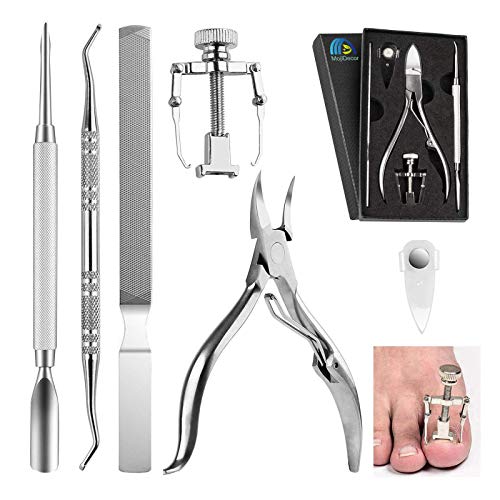 Cutícula Clipper, MojiDecor Cuticle Nippers 6PCS, Profesional Cuticle Remover Kit, Nail Clipper Trimmer Cutter para Cutícula Overgrown / Uñas Encarnadas Pedicura y Manicura Trimmer Corrector Fixer.