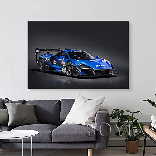 CXArtprint Póster PictureRace Car McLaren Tuning Senna GTR LM 825-7 Jacadi Car Wall Decor Art Posters and Prints Living Room Decor 70x90cm sin Marco