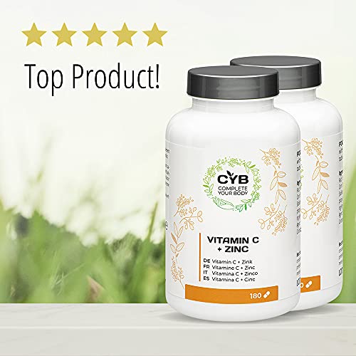 CYB Complete Your Body - Vitamina C + cinc, 180 pastillas